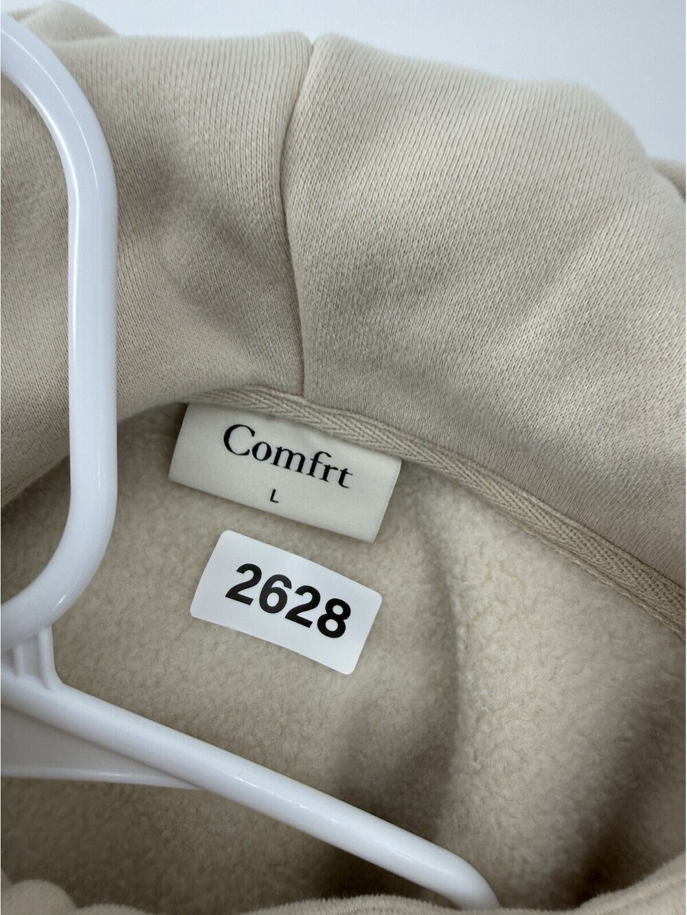 Comfort Travel Essentials Hoodie Unisex Size L Pockets Travel Oversized Stone - Picture 2 of 8